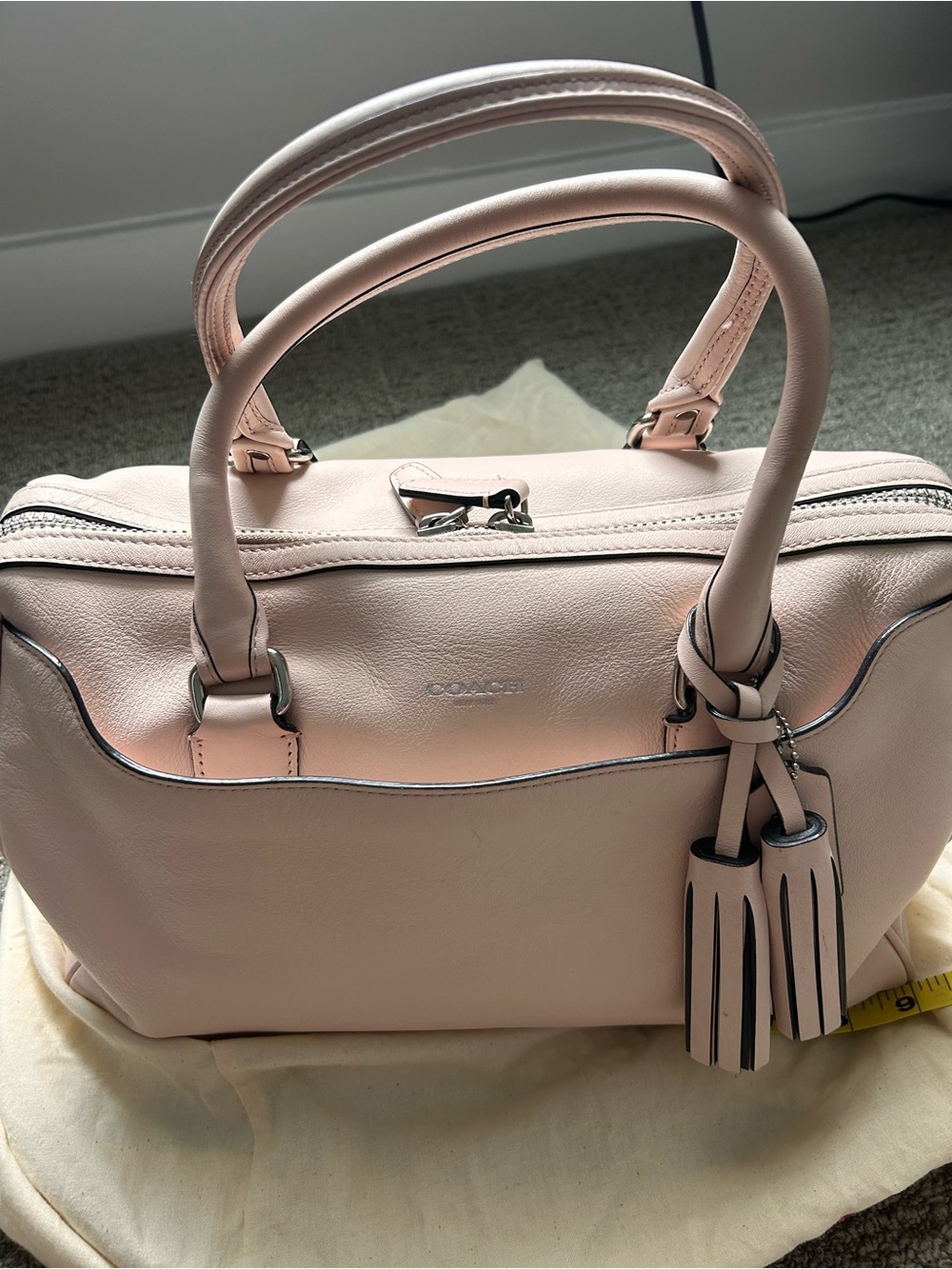 Large Legacy Haley Coach Ballet slipper Pink Leather Satchel